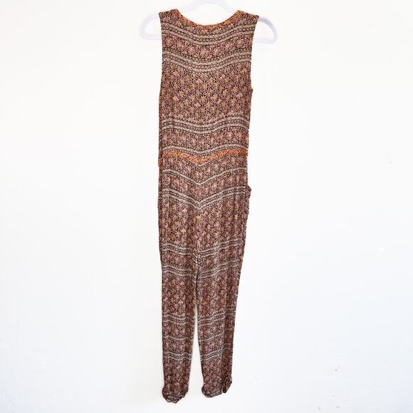 Anthropologie Lilka Dani Sleeveless Floral Tie Waist Straight Leg Jumpsuit Small - Picture 9 of 16